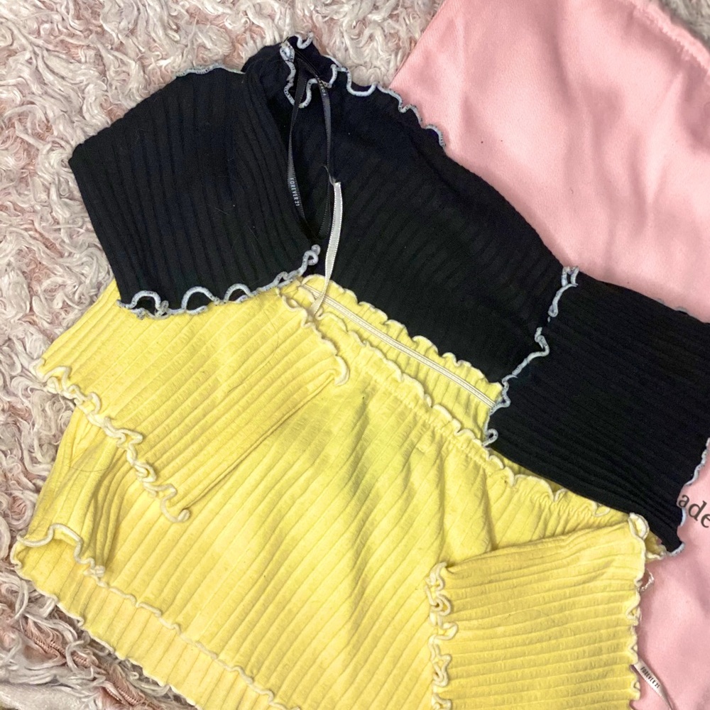 FOREVER 21 CROP TOPS. TUBE TOPS